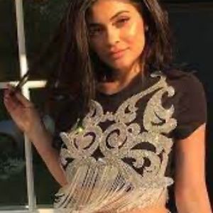 Balmain Crystal Embellished T-Shirt Black Small